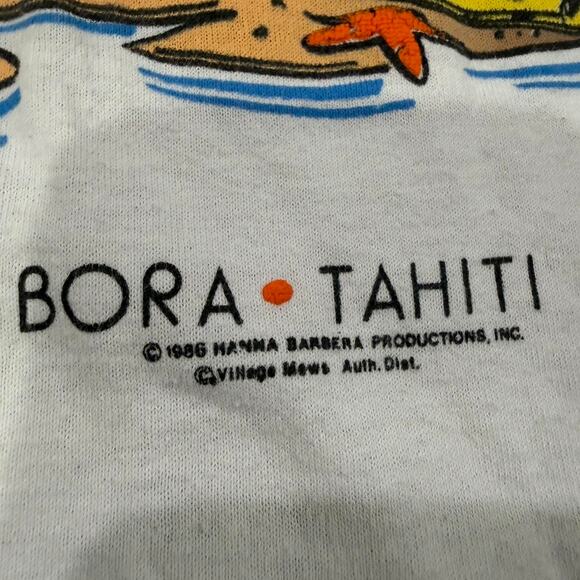 Vintage 1986 Club Fred Flintstones Tee – White – Size S - Picture 3 of 5